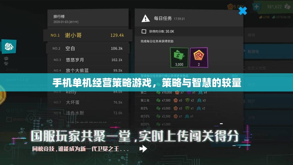 手機單機經(jīng)營策略游戲，策略與智慧的較量