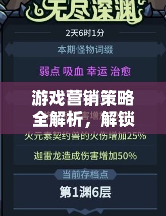 解鎖游戲成功之秘，全面解析游戲營銷策略