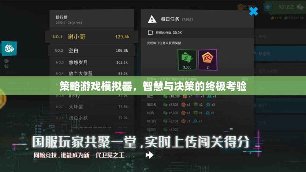 策略游戲模擬器，智慧與決策的終極考驗