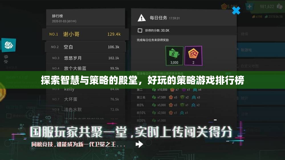 探索智慧與策略的殿堂，好玩的策略游戲排行榜