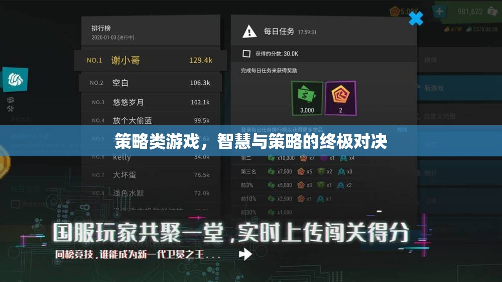 智慧與策略的巔峰對決，策略類游戲的終極挑戰(zhàn)