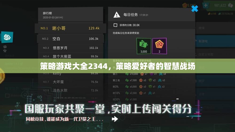 策略游戲大全2344，策略愛好者的智慧戰(zhàn)場