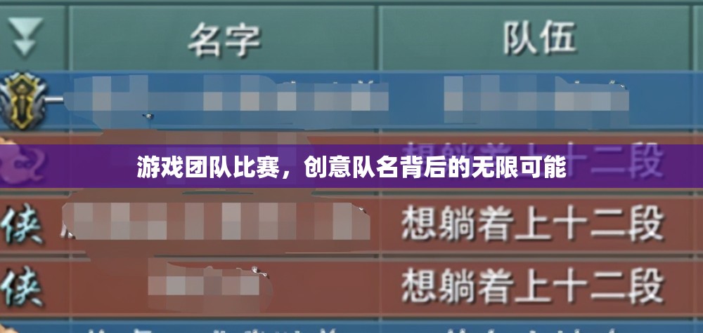 游戲團(tuán)隊(duì)比賽，創(chuàng)意隊(duì)名背后的無限可能