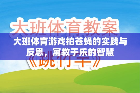 大班體育游戲拍蒼蠅，寓教于樂(lè)的實(shí)踐與智慧反思