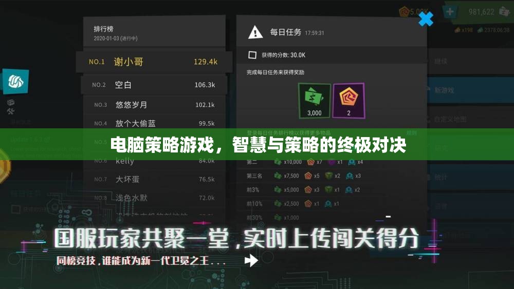 智慧與策略的終極對決，電腦策略游戲