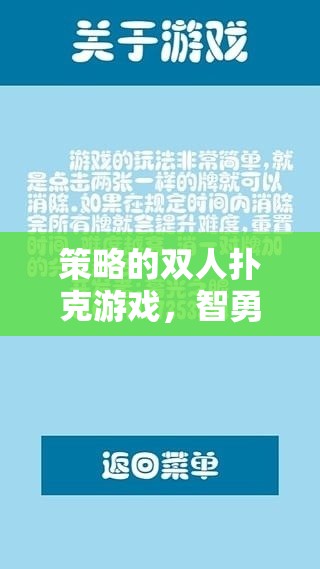 策略的雙人撲克游戲，智勇對(duì)決的精彩篇章