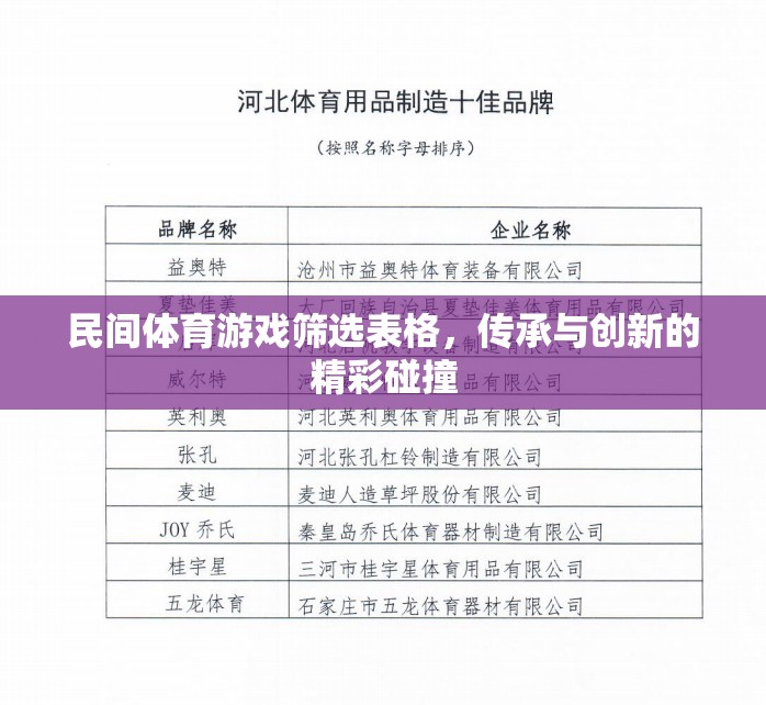 民間體育游戲，傳承與創(chuàng)新的精彩碰撞