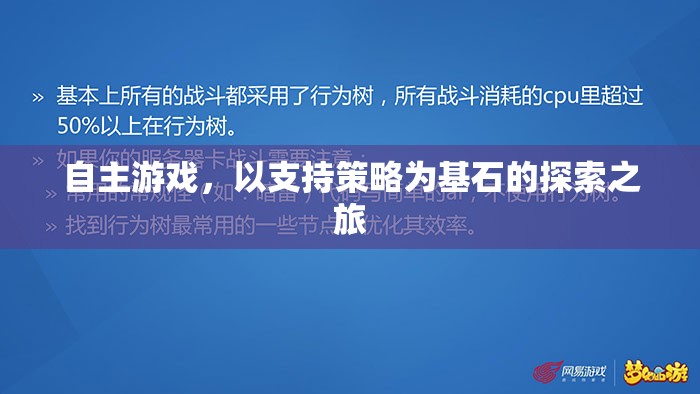 自主游戲，以支持策略為基石的探索之旅