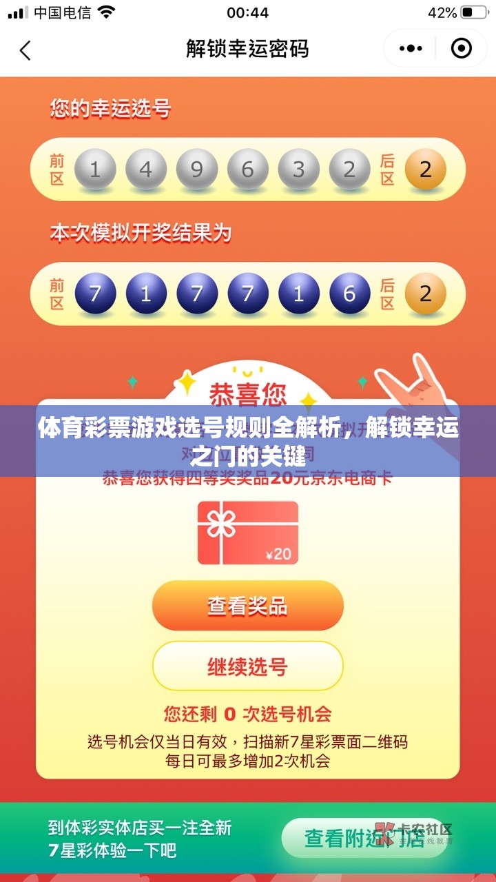 體育彩票游戲選號規(guī)則全解析，解鎖幸運之門的關(guān)鍵