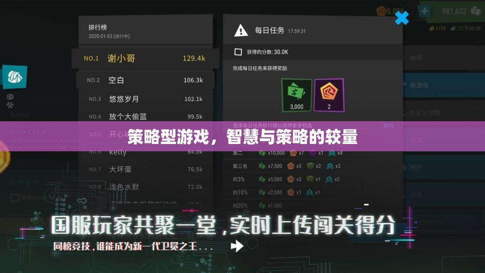 智慧與策略的較量，探索策略型游戲的魅力