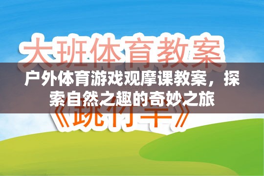 探索自然之趣，戶外體育游戲觀摩課教案的奇妙之旅