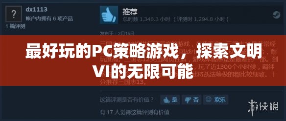 最好玩的PC策略游戲，探索文明VI的無限可能