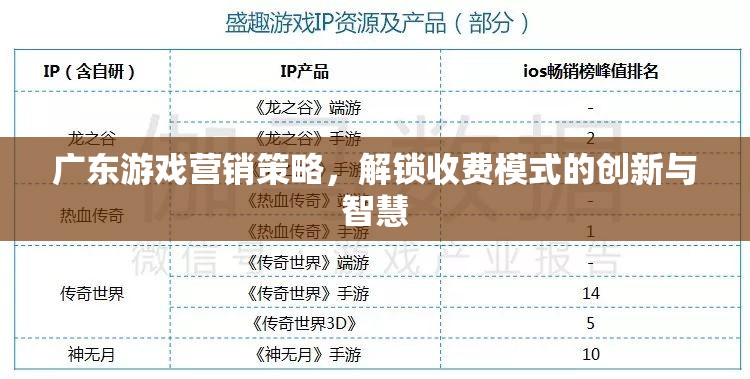 廣東游戲營銷策略，解鎖收費模式的創(chuàng)新與智慧