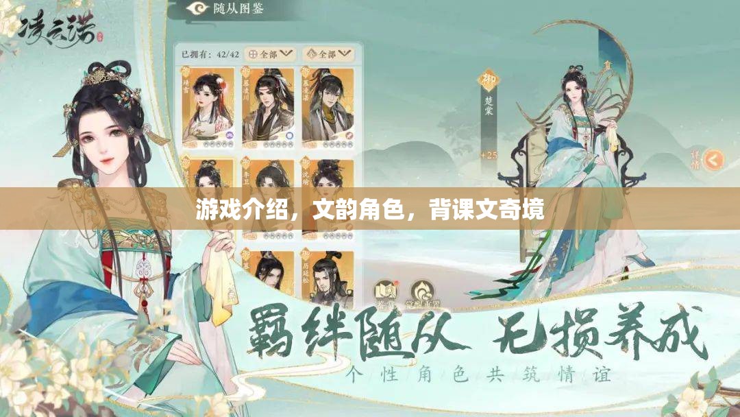 游戲介紹，文韻角色，背課文奇境