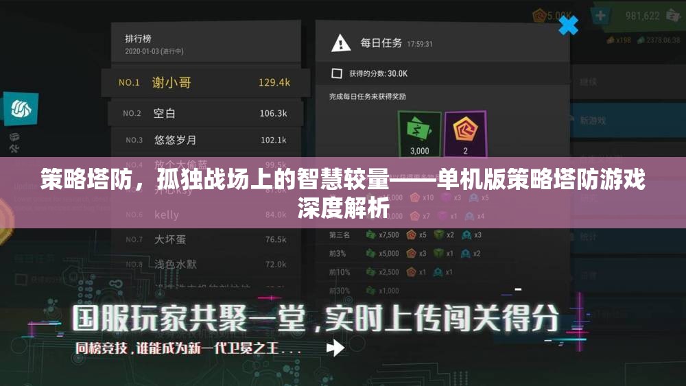 孤獨(dú)戰(zhàn)場上的智慧較量，深度解析單機(jī)版策略塔防游戲