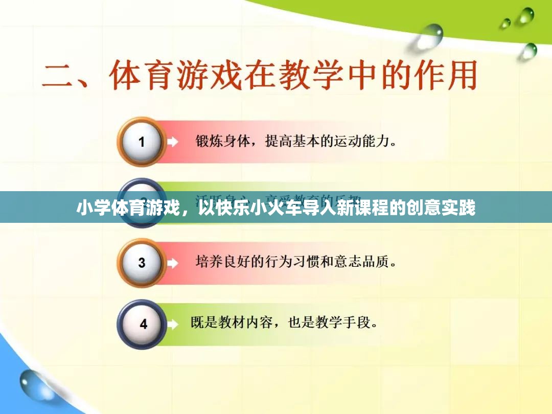 快樂小火車，小學體育游戲中的創(chuàng)意新課程導入法