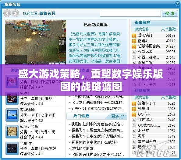 盛大游戲策略，重塑數(shù)字娛樂(lè)版圖的戰(zhàn)略藍(lán)圖