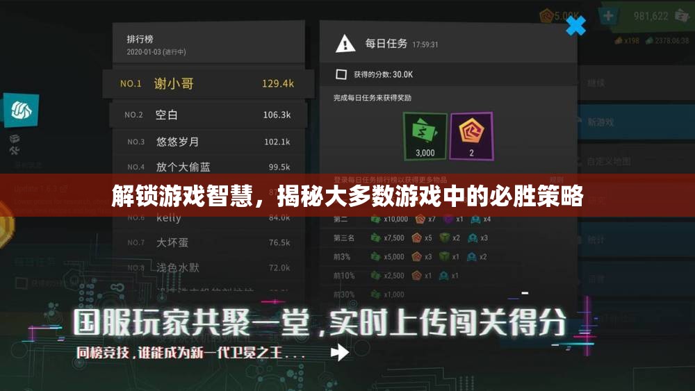 解鎖游戲智慧，揭秘大多數(shù)游戲中的必勝策略