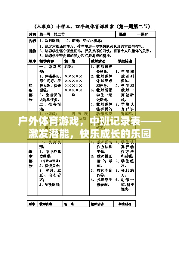 戶外體育游戲，中班潛能激發(fā)與快樂成長的樂園