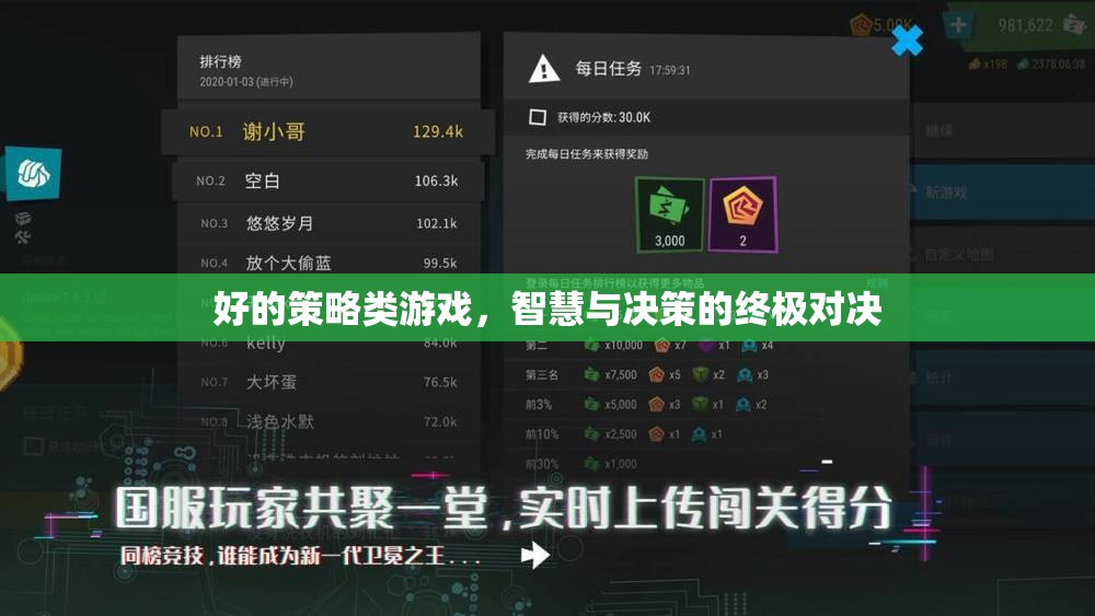 智慧與決策的終極對決，探索策略類游戲的魅力