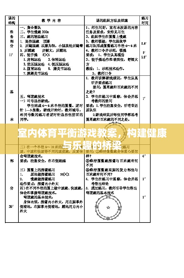 室內(nèi)體育平衡游戲教案，搭建健康與樂趣的橋梁