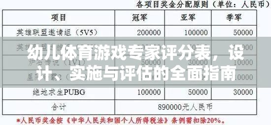 幼兒體育游戲?qū)＜以u分表，設(shè)計、實施與評估的全面指南