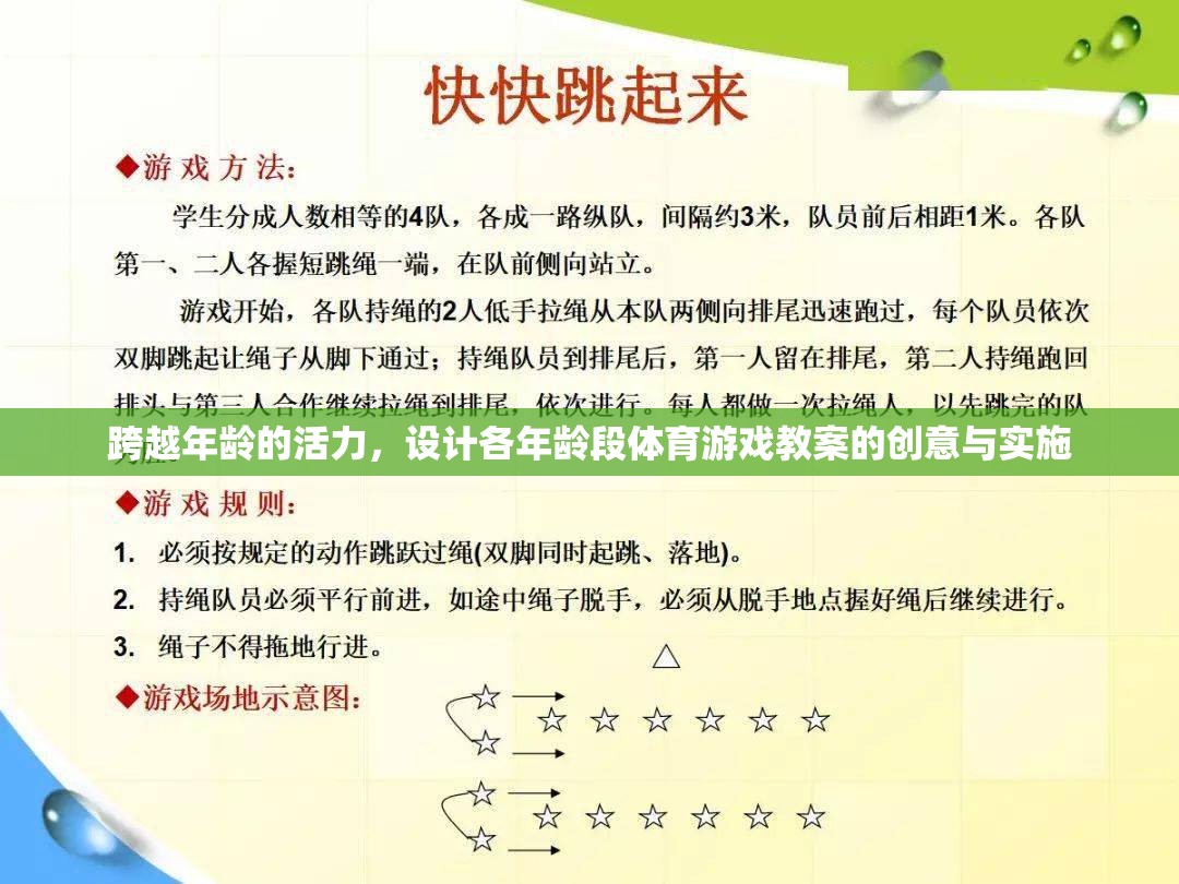 跨越年齡的活力，設計各年齡段體育游戲教案的創(chuàng)意與實施