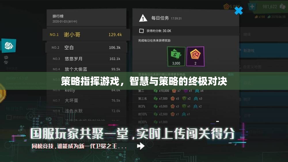 智慧與策略的巔峰對決，策略指揮游戲的終極挑戰(zhàn)