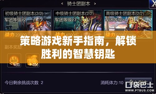 解鎖勝利的智慧鑰匙，策略游戲新手指南