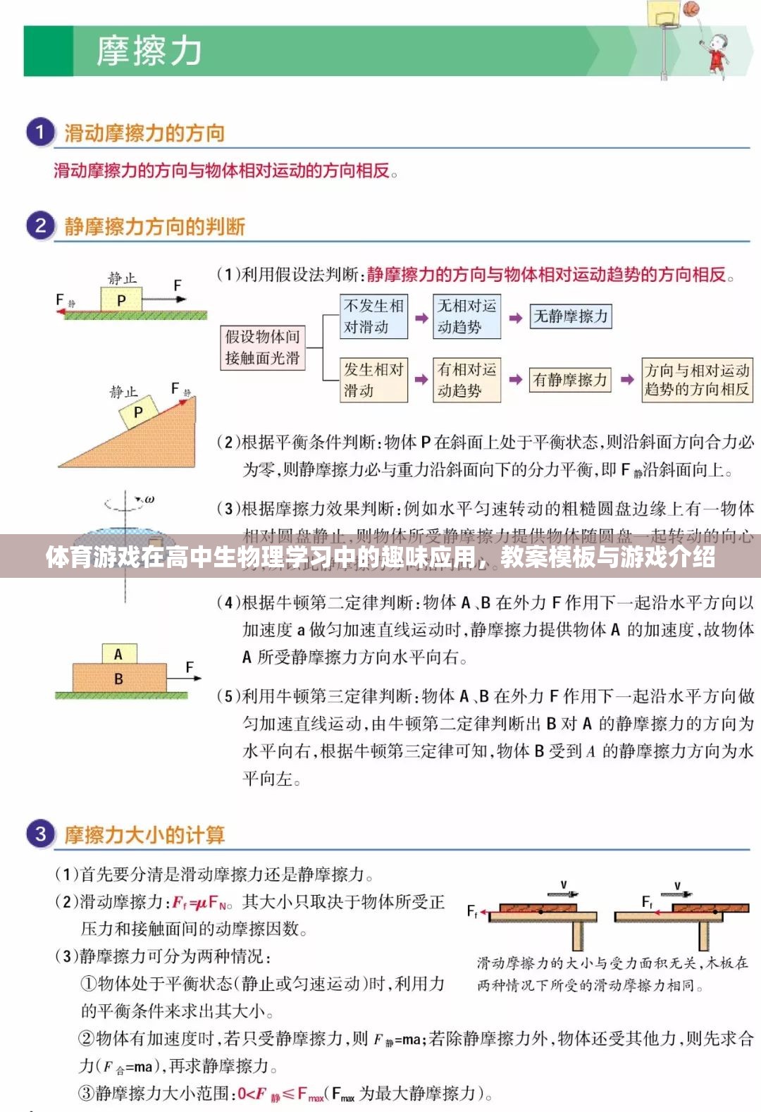 體育游戲在高中生物理學(xué)習(xí)中的趣味應(yīng)用，教案模板與游戲介紹