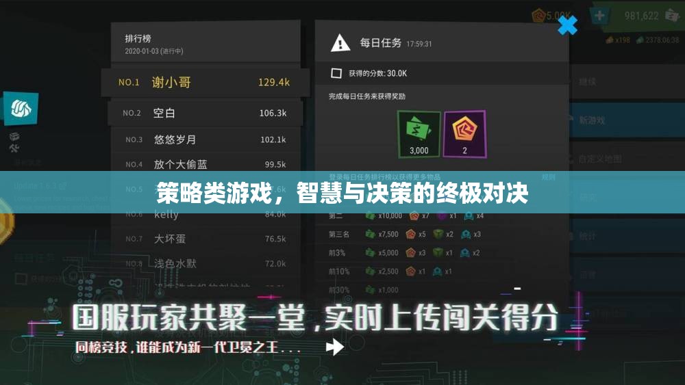 智慧與決策的終極對決，策略類游戲的魅力