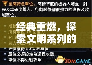 經(jīng)典重燃，探索文明系列的策略智慧之旅