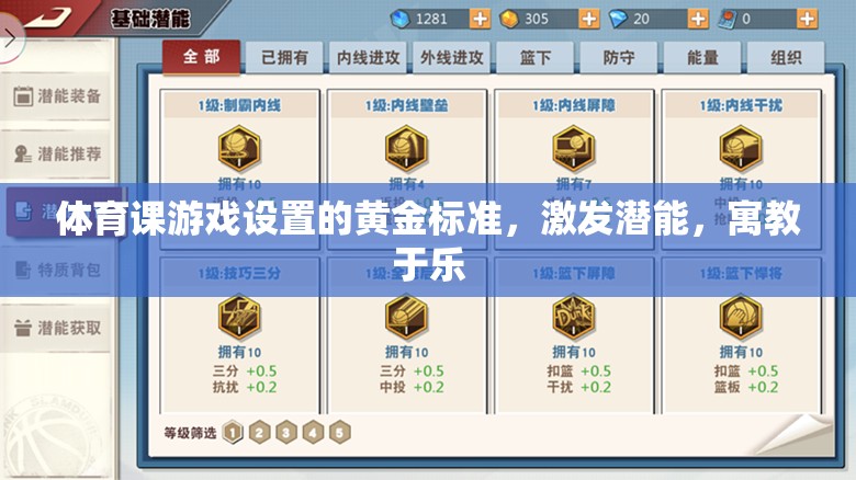 體育課游戲設置的黃金標準，激發(fā)潛能，寓教于樂