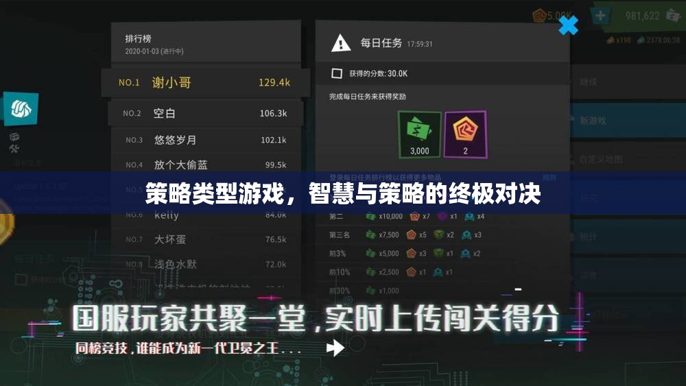 智慧與策略的終極對決，策略類型游戲的魅力