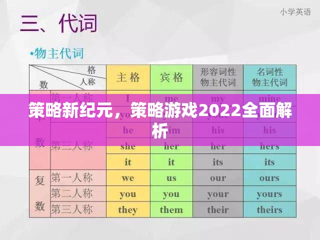 2022策略游戲新紀(jì)元，全面解析與策略指南