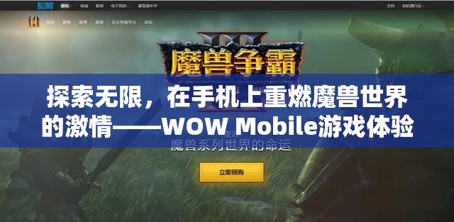 重燃魔獸激情，WOW Mobile游戲體驗(yàn)的全面解析  第1張