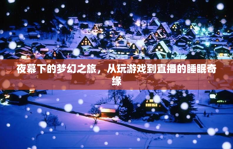 夜幕夢幻之旅，從游戲到直播的睡眠奇緣  第2張