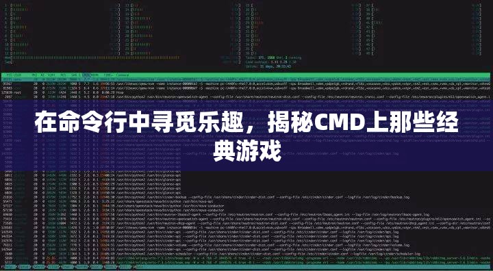 揭秘CMD上的經(jīng)典游戲，在命令行中尋覓樂(lè)趣  第3張