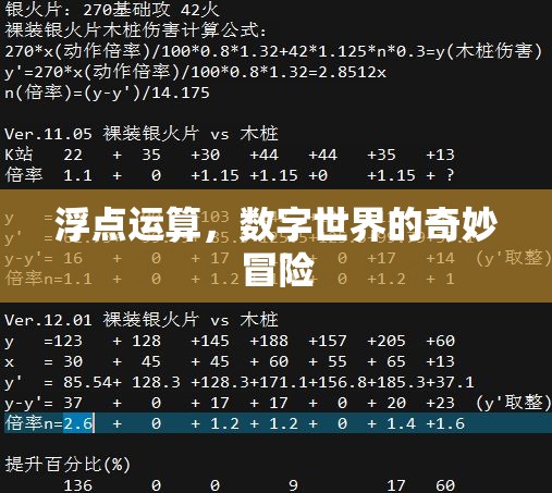 浮點運算，數(shù)字世界的奇妙探險之旅