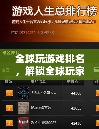 全球游戲排名，解鎖全球玩家的激情與榮耀  第1張