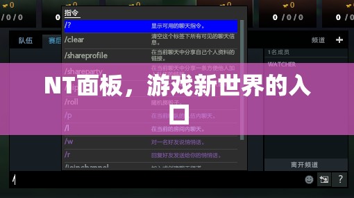 NT面板，游戲新世界的便捷入口  第1張