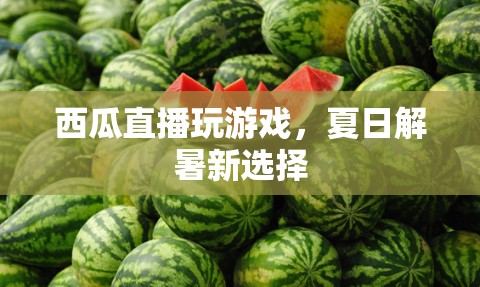 夏日解暑新選擇，西瓜直播玩游戲  第1張