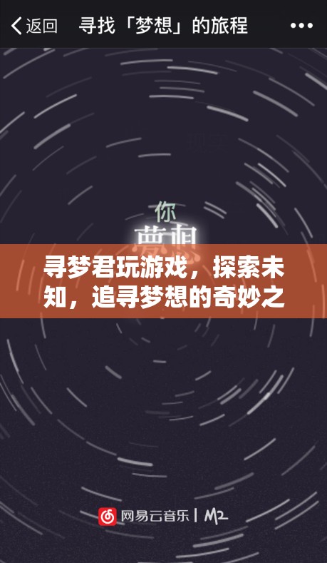 尋夢君的奇妙游戲之旅，探索未知，追尋夢想  第1張