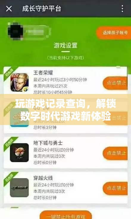 數(shù)字時(shí)代游戲新體驗(yàn)，玩游戲記錄查詢解鎖  第1張
