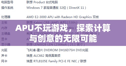 APU，不玩游戲，探索計算與創(chuàng)意的無限可能  第2張