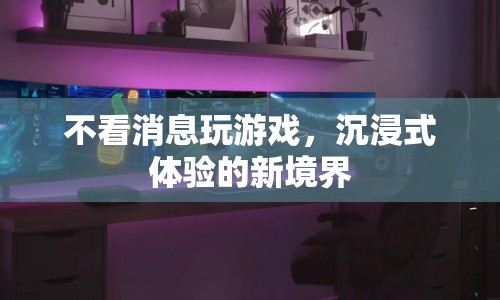 沉浸式游戲，不看消息的新境界  第1張