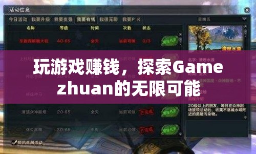 Gamezhuan，探索游戲賺錢的無限可能