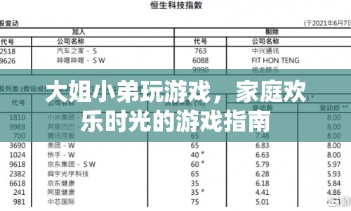 家庭歡樂時光，大姐小弟的游戲指南