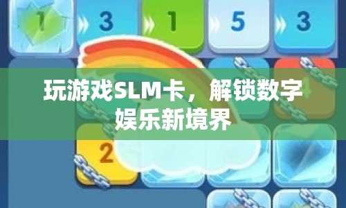 SLM卡解鎖數(shù)字娛樂新境界