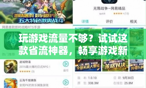 省流神器助力游戲暢玩無阻  第1張